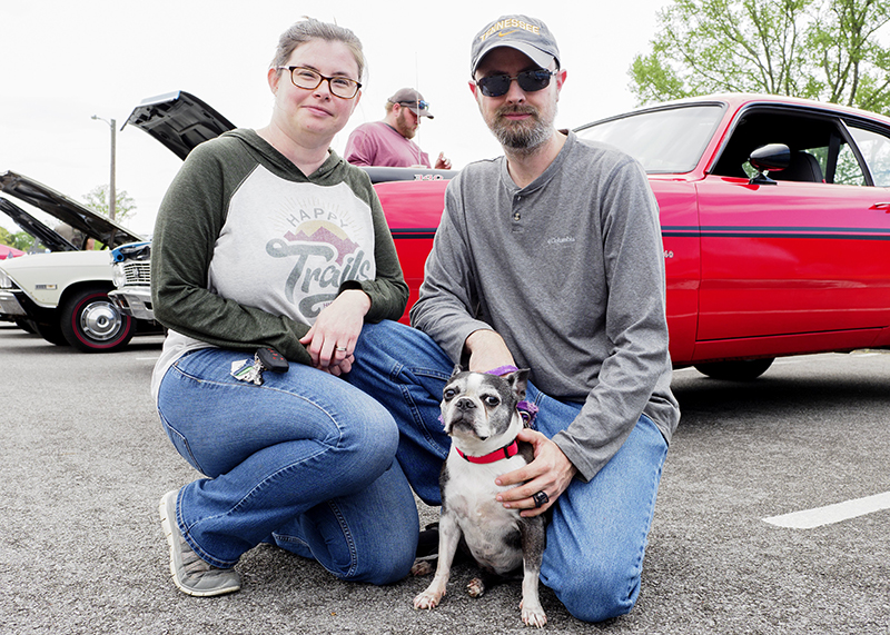 Staff photo by C.B. Schmelter / Ashely & Matt Lemons with their dog Maggie