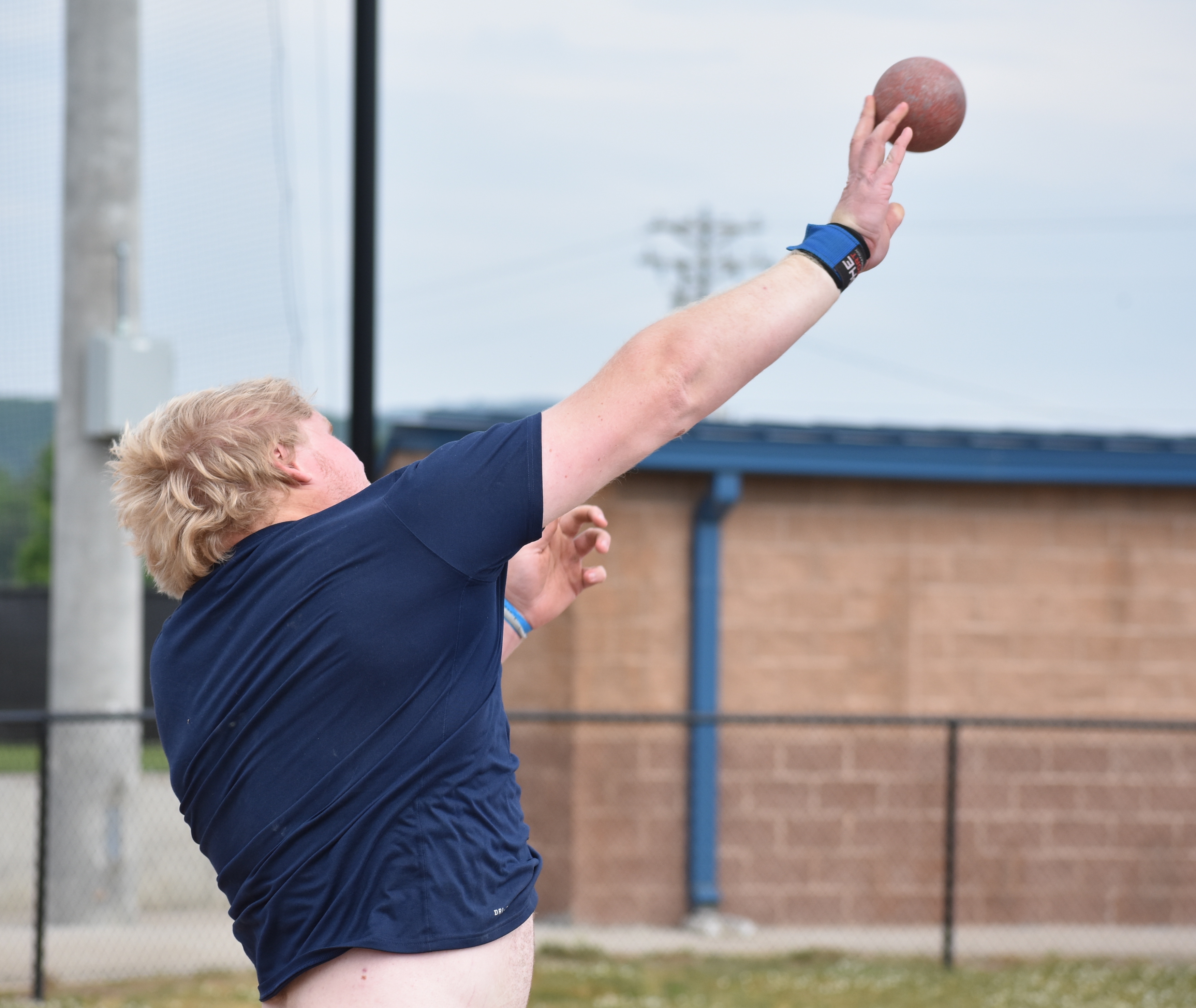 Staff photo by Patrick MacCoon / McCallie senior Evan Smith was an all-state finalist in shot put and discus competition at the TSSAA Division II-AA state meet Wednesday in Murfreesboro.