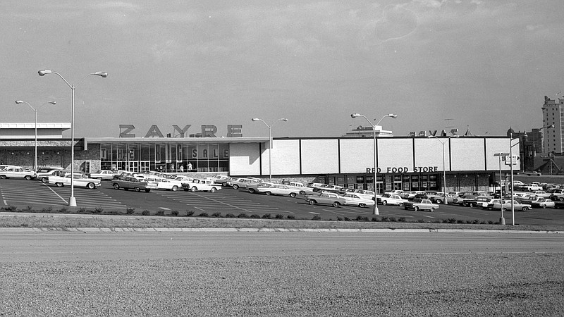 This shopping center, featuring a Zayre's department store and a Red Food Store, opened in Golden Gateway in 1964. EPB photo courtesy of ChattanoogaHistory.com.