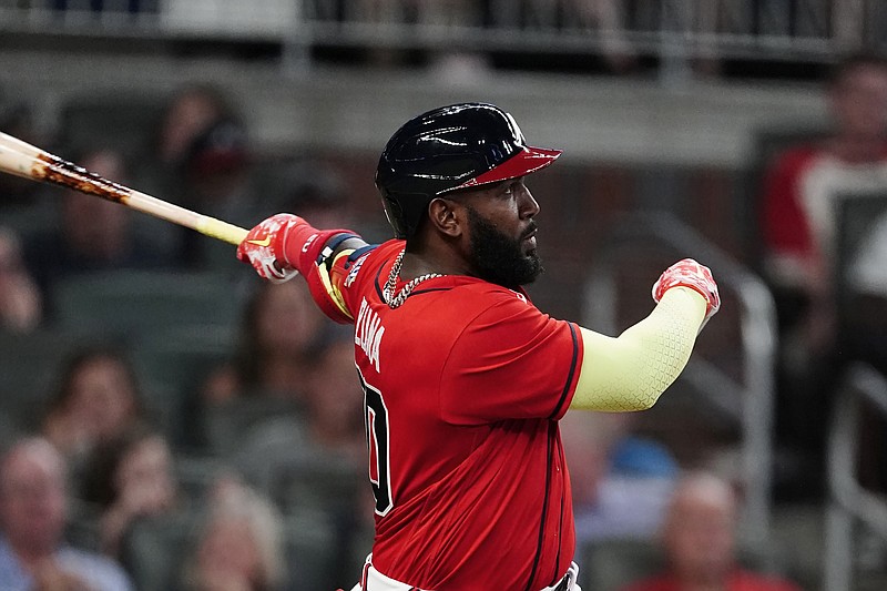 AP file photo by John Bazemore / Atlanta Braves outfielder Marcell Ozuna