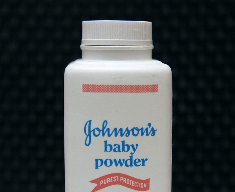 FILE - In this April 15, 2011, file photo, a bottle of Johnson's baby powder is displayed. Johnson & Johnson is asking for Supreme Court review of a $2 billion verdict in favor of women who claim they developed ovarian cancer from using the company's talc products. (AP Photo/Jeff Chiu, File)