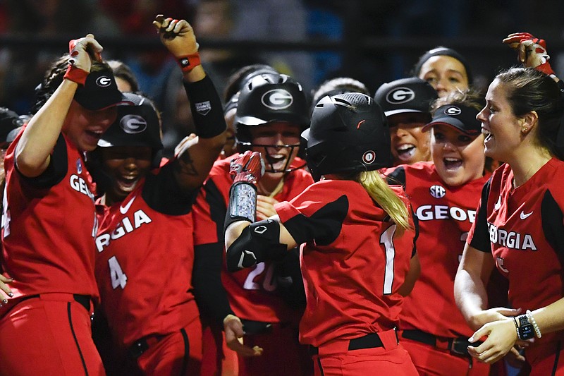 AP file photo by John Amis / Georgia's softball team has reached the Women's College World Series despite being unseeded in the NCAA bracket after an early exit at the SEC tournament last month.