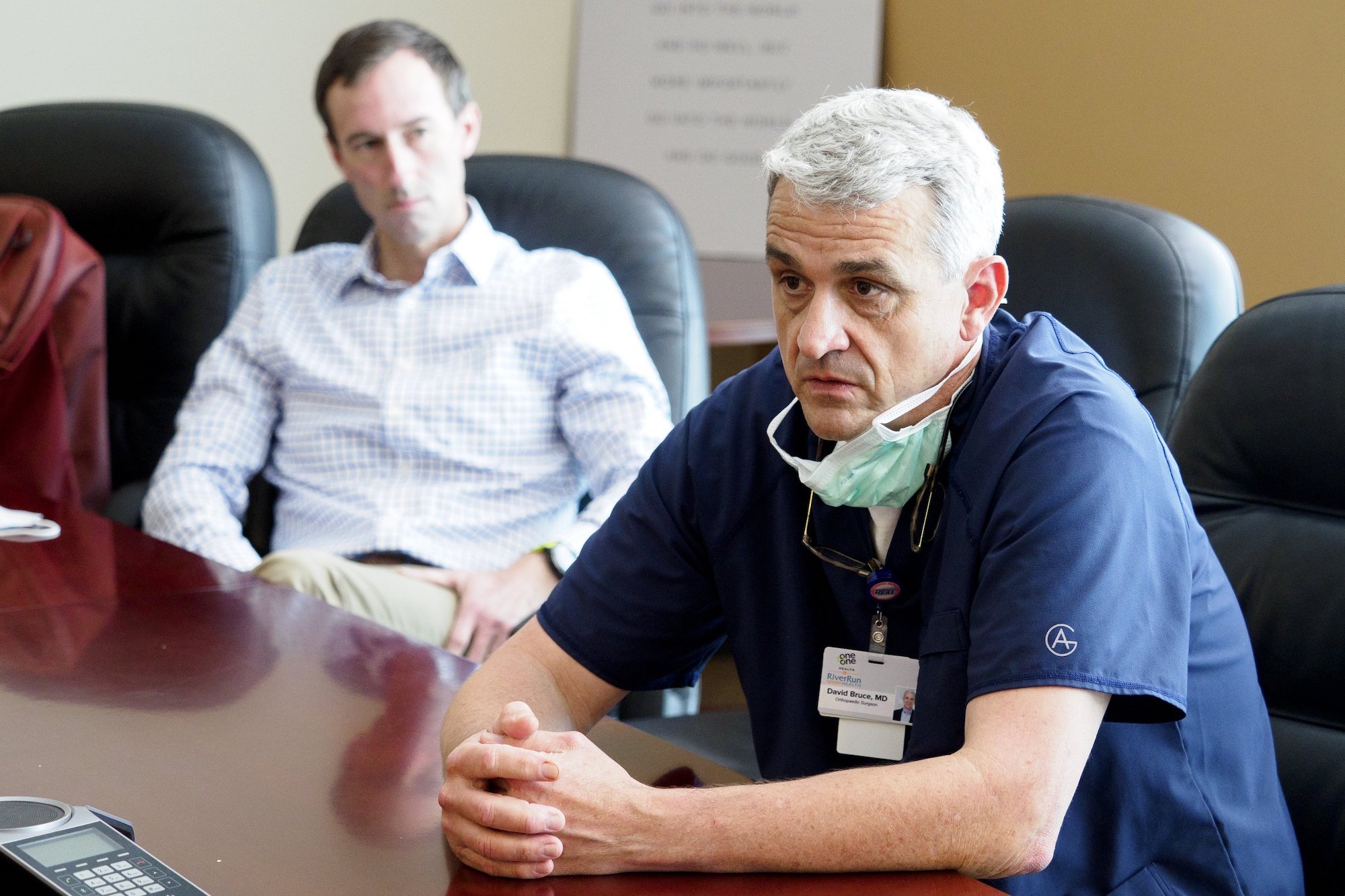 Staff photo by C.B. Schmelter / Dr. David Bruce talks to the Times Free Press at One to One Health on Thursday, May 27, 2021 in Chattanooga, Tenn.