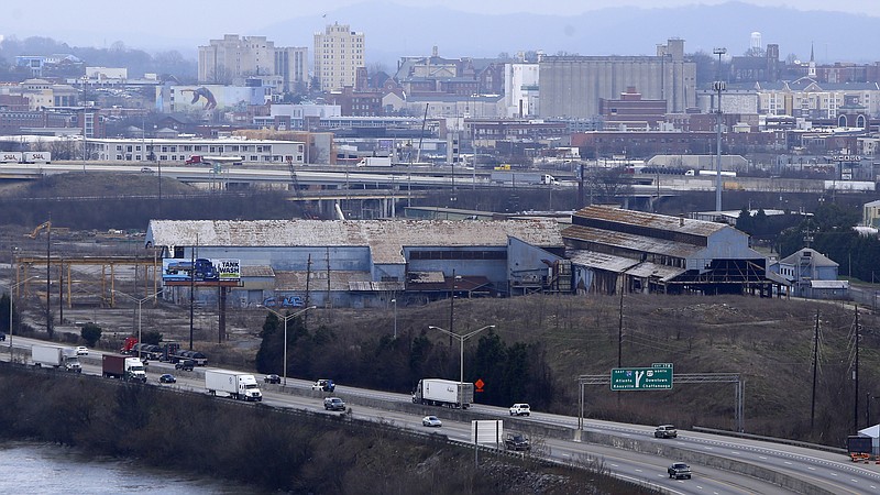 Staff file photo by C.B. Schmelter / The Wheland/U.S. Pipe site is seen looking north from Lookout Mountain in the South Broad Street District on Tuesday, Feb. 20, 2018, in Chattanooga, Tenn.