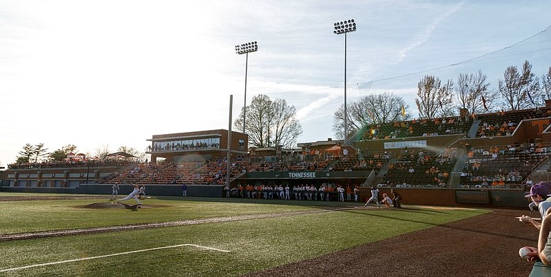 Tennessee Athletics photo / Tennessee's sweep of LSU in late March transpired in front of a socially distanced crowd at Lindsey Nelson Stadium, but that will not be the case Saturday night when the Vols and Tigers collide in an emotion-packed NCAA tournament super regional.