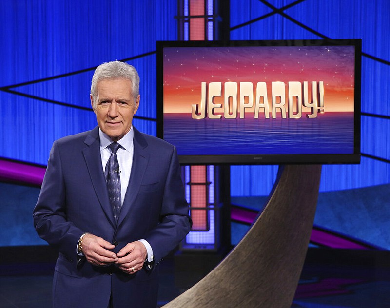 This image released by Jeopardy! shows Alex Trebek, host of the game show "Jeopardy!" Filling the void left by Trebek after 37 years involves sophisticated research and a parade of guest hosts doing their best to impress viewers and the studio that will make the call. (Jeopardy! via AP)