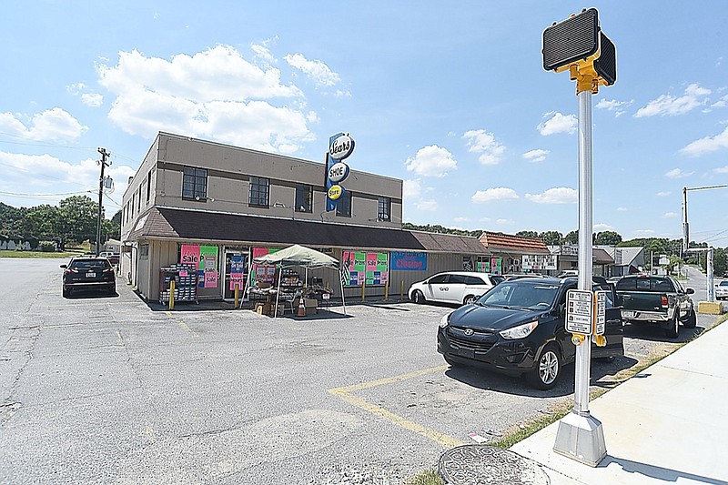 Staff Photo by Matt Hamilton / The Sears Shoe Store goes out of business as work continues along Lafayette Road in Fort Oglethorpe on Friday, June 18, 2021.