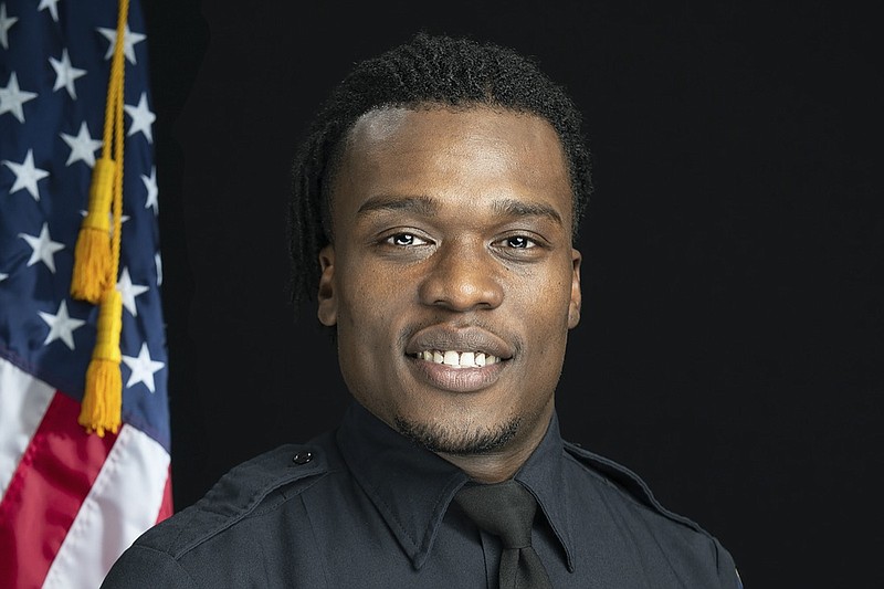 FILE - This undated file photo provided by the Wauwatosa Police Department in Wauwatosa, Wis., shows Wauwatosa Police Officer Joseph Mensah. In a report released Wednesday Oct. 7, 2020, an independent investigator recommended officials in the Milwaukee suburb fire Mensah, who has shot and killed three people in the last five years. (Gary Monreal/Monreal Photography LLC/Wauwatosa Police Department via AP File)

