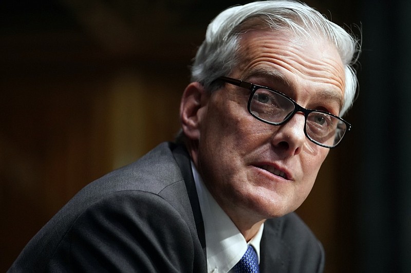FILE - In this Wednesday, Jan. 27, 2021, file photo, Secretary of Veterans Affairs Denis McDonough speaks during his confirmation hearing before the Senate Committee on Veterans' Affairs on Capitol Hill, in Washington. (Sarah Silbiger/Pool Photo via AP, File)