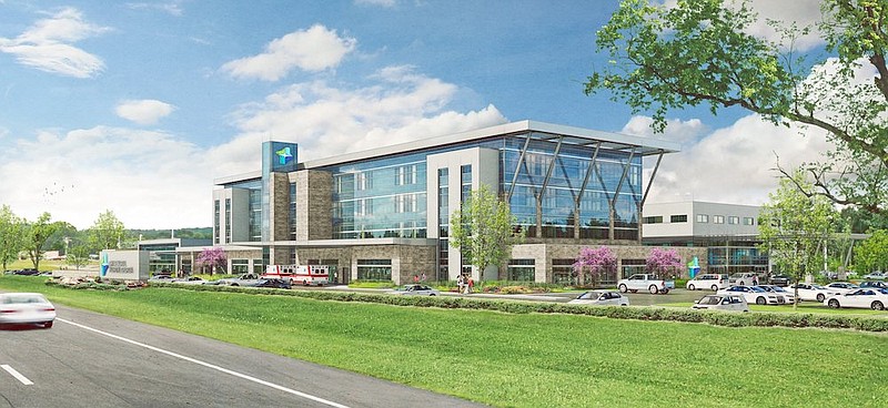 CHI Memorial is building a new expansion hospital in Catoosa County along Battlefield Parkway between Ringgold and Fort Oglethorpe. / Artist rendering contributed by CHI Memorial
