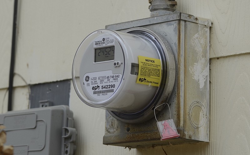 Staff file photo / An EPB "smart meter" is shown at a home in Red Bank.