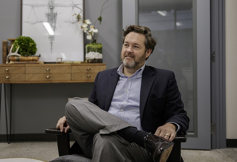 Staff file photo / Hamilton County Public Defender Steve Smith talks in his office's new Cherry Street office space on Wednesday, Dec. 20, 2017, in Chattanooga, Tenn. The 10,000 square foot space was renovated by former occupant Fidelity Trust Co.