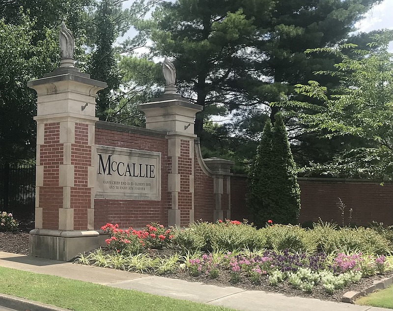 The entrance to the McCallie School