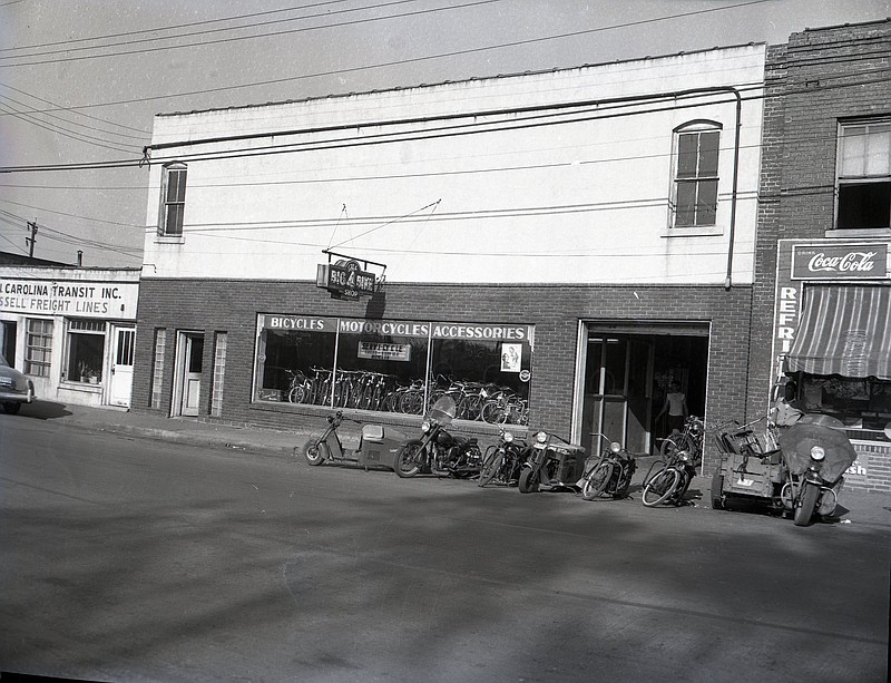 The Big 4 Bike Shop, shown here in 1950 on Rossville Boulevard, was in business as early as the 1930s. Chattanooga News-Free Press photo contributed by ChattanoogaHistory.com.