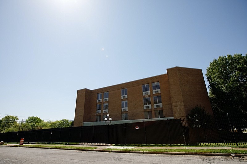 Staff photo by Troy Stolt / The Old Tennessee Temple University dorm building in Highland Park is seen on Monday, April 12, 2021, in Chattanooga, Tenn.
