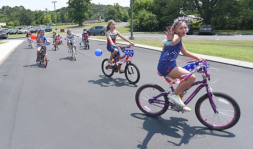 Fourth of July bike parade at Christ United Methodist Church in