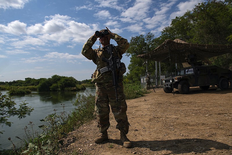 New York Times file photo / Members of the National Guard at an outpost along the Rio Grande in Starr County, Texas, in April 2018.