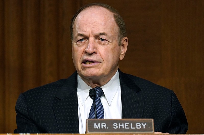 FILE - In this Sept. 24, 2020 file photo, Sen. Richard Shelby, R-Ala., speaks during the Senate's Committee on Banking, Housing, and Urban Affairs hearing on Capitol Hill in Washington. (Toni L. Sandys/The Washington Post via AP, Pool, File)


