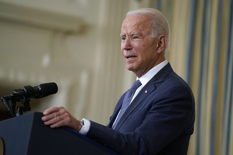President Joe Biden speaks before signing an executive order aimed at promoting competition in the economy, in the State Dining Room of the White House, Friday, July 9, 2021, in Washington. (AP Photo/Evan Vucci)


