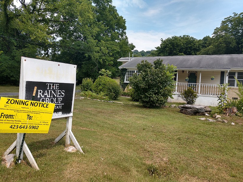 Staff photo by Mike Pare / An 11.7-acre tract off Hixson Pike is slated to hold new apartments if a proposal receives approval from a planning panel. The tract currently has a few single-family residences on it.