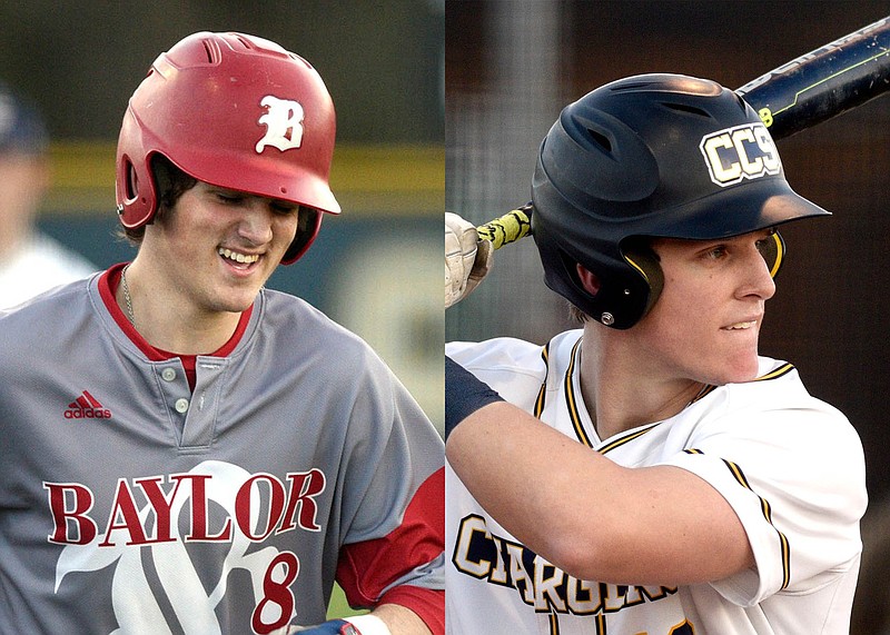 Baylor's Cooper Kinney and former Chattanooga Christian star John Rhodes are both expected to be among this year's top selections in this weekend's MLB Draft.