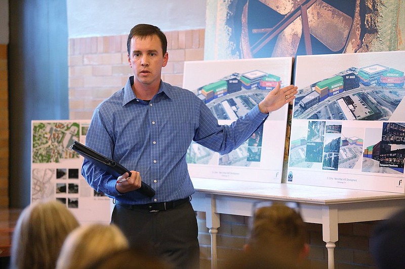 Staff file photo / Ben Berry of Berry Engineers, seen here talking about plans for a new development in downtown St. Elmo in 2019, has applied to rezone a 1-acre parcel on Hixson Pike from R-2 Residential to C-2 Commercial to the Chattanooga-Hamilton County Regional Planning Commission.