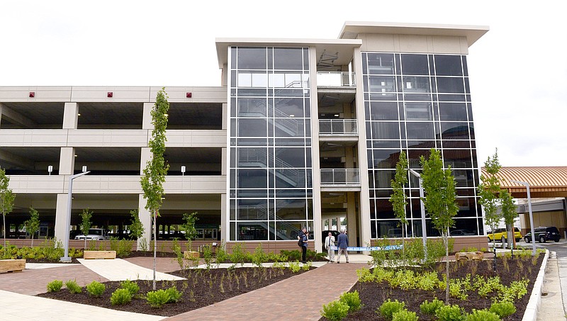 Staff Photo by Robin Rudd / The Chattanooga Airport Authority held a ribbon cutting for the new airport parking garage on July 19, 2021.