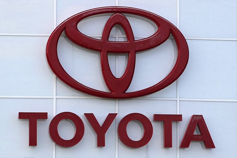 This Aug. 15, 2019, file photo shows the Toyota logo on a dealership in Manchester, N.H. (AP Photo/Charles Krupa, File)


