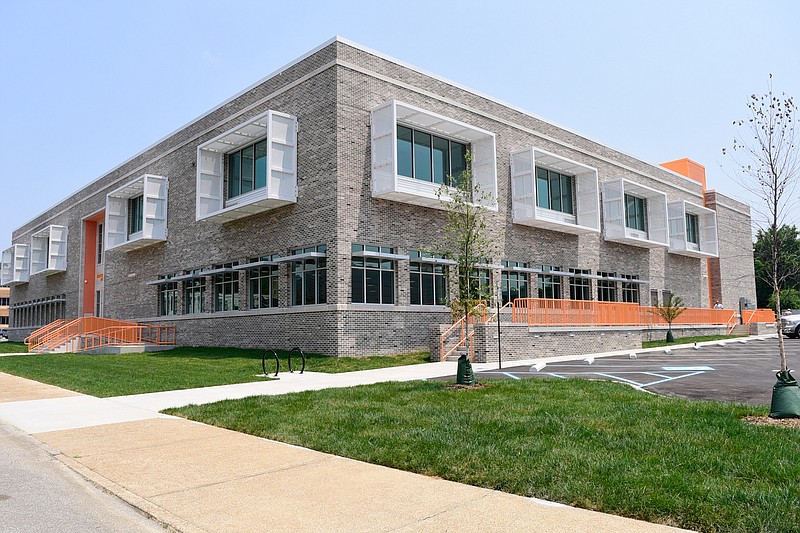 Staff Photo by Robin Rudd / The Montessori School at Highland Park opens this fall and was rebuilt in the last year on the site of the former Highland Park Grammar School on South Hawthorne Street.