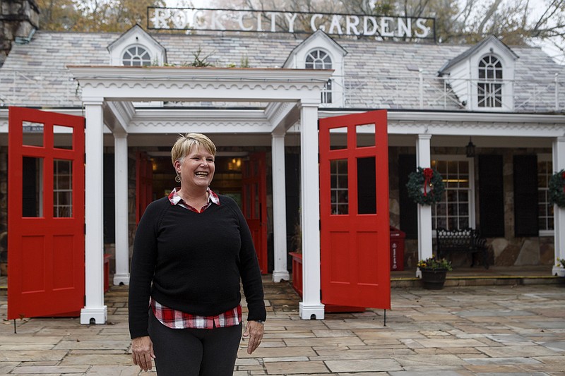 President and Chief Operating Officer Susan Harris poses at Rock City on Monday, Nov. 5, 2018 in Lookout Mountain, Ga.