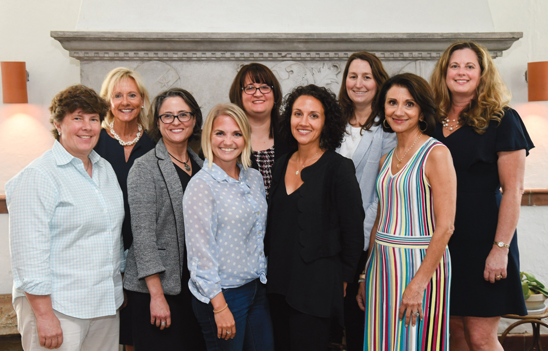 Photography by Mark Gilliland / Front row: Ashlee Patten, The Patten Group; Lee Ann Adams, Gearhiser, Peters, Elliott & Cannon, PLLC; Emily Elrod, Workzbe; Stefanie Mansueto, J.P. Morgan Chase; Patti Frierson, Chattanooga Times Free Press Back row: Beth Harrell, Beth Harrell Homes at Crye-Leike; Alicia Juhl, HHM CPAS; Ellie LaPorte, Gearhiser, Peters, Elliott & Cannon, PLLC; Melissa Woodall Curtis, Woodall Agency Insurance