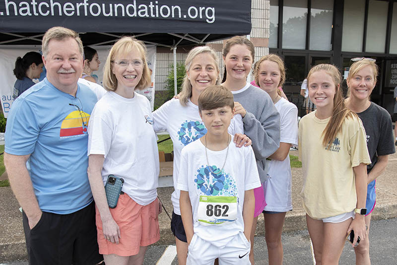 Photo by Michael Hampton / Tim & Tracey Burke, Amy Jo, James, Zoe and Ana Belle Osborn, and Julia and Beth Baker
