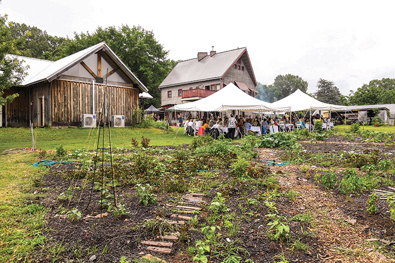 Photo by Mark Gilliland / The grounds provided an appropriate backdrop for the farm-fresh meal.