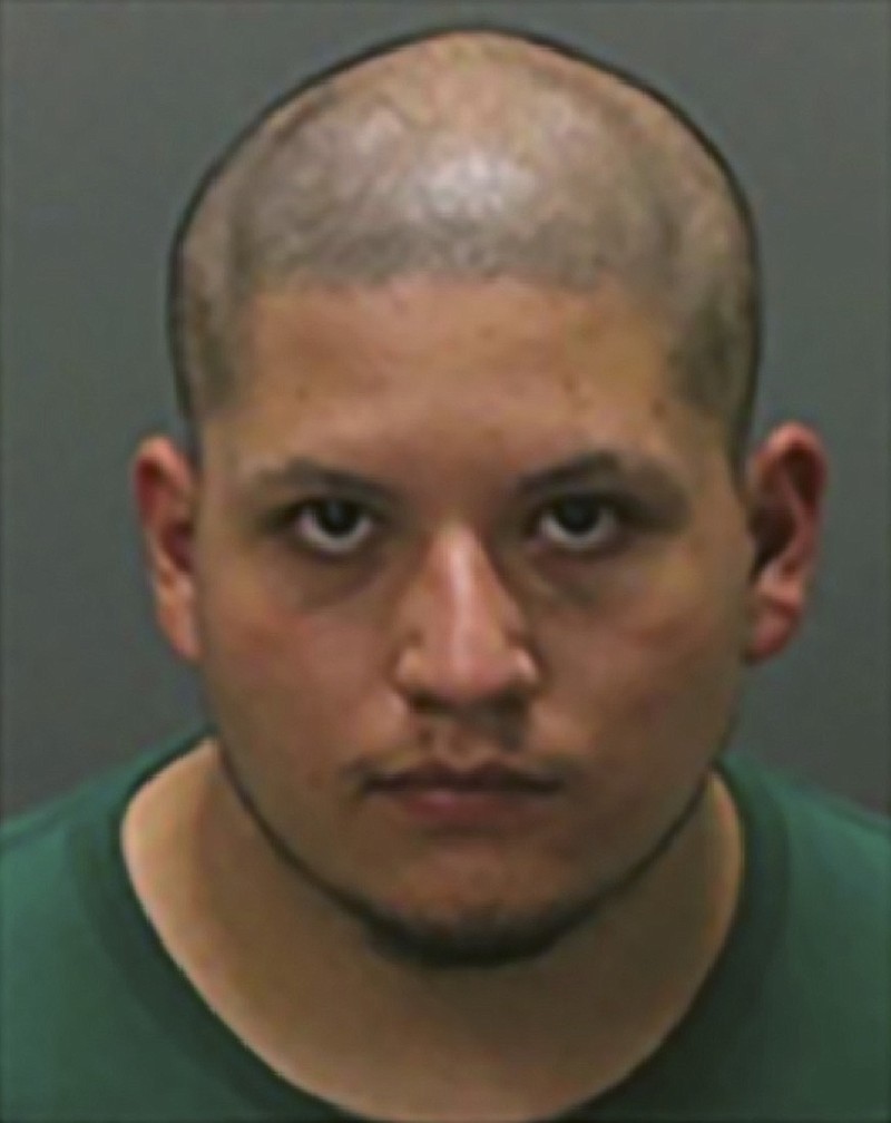 This booking photo released by the Corona, Calif., Police Department shows 20-year-old Joseph Jimenez, who was arrested Tuesday, July 27, 2021, in connection with a shooting that killed an 18-year-old woman and seriously wounded a 19-year-old social media influencer as they watched "The Forever Purge" at a Southern California movie theater. He is being held on $2 million bail. (Corona Police Department via AP)