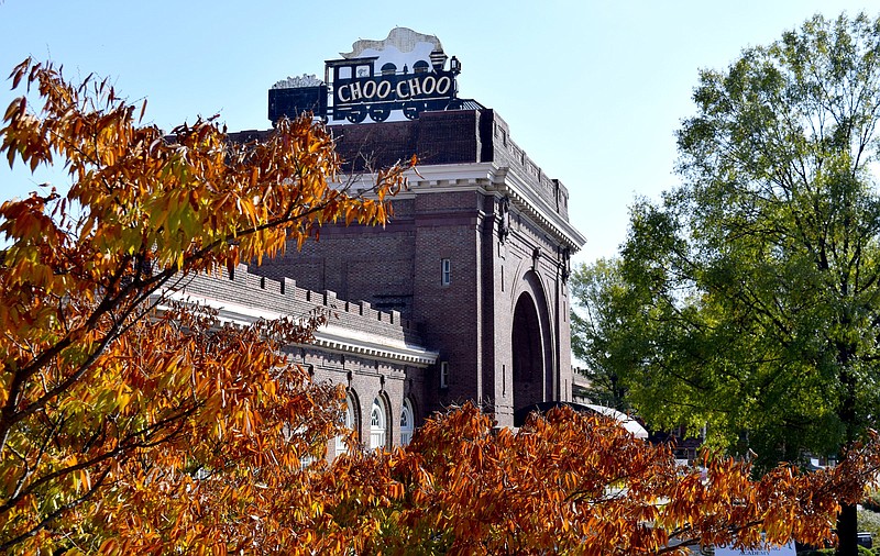 Staff file photo by Robin Rudd / The historic Choo-Choo is seen wrapped in fall color on November 5, 2019.  