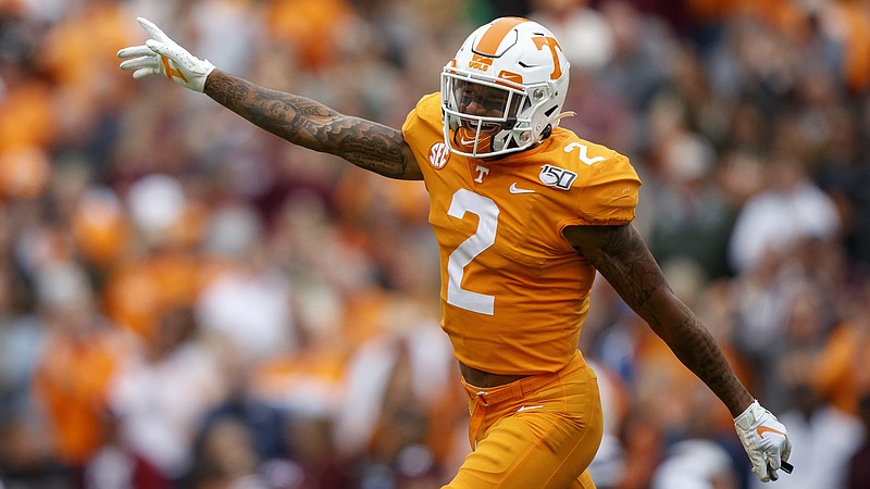 Tennessee Athletics photo by Kate Luffman / Tennessee cornerback Alontae Taylor did not allow a touchdown reception in 234 coverage snaps last season.