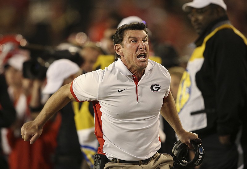 AP file photo by John Bazemore / Mike Ekeler, who coached special teams at Georgia during the 2014-15 seasons, is in his first year as Tennessee's special teams coordinator.