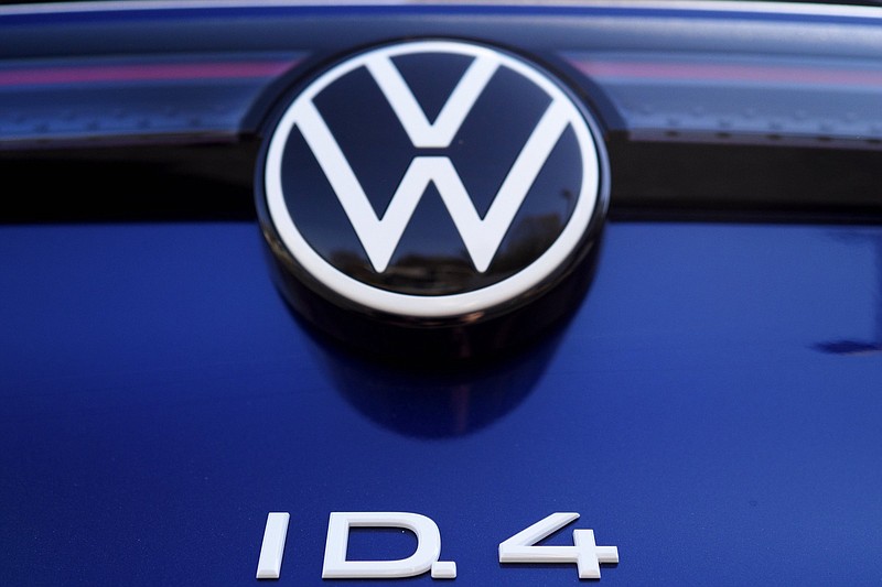 Staff photo by C.B. Schmelter / The "ID.4" branding is seen on the lift gate of Mike Purcell's Volkswagen ID.4 at ReMax Renaissance on Tuesday, March 30, 2021 in Chattanooga, Tenn. Purcell is one of the first in Chattanooga to own the ID.4.