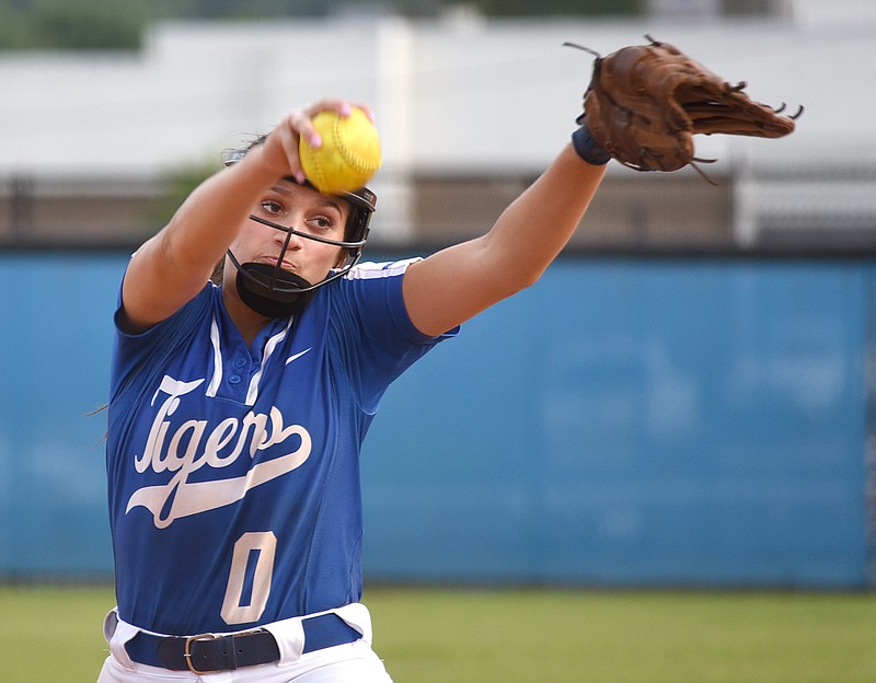 Staff file photo by Matt Hamilton / Pitcher Taylor Layne is one of the key returning players for Ringgold, which has won the past two GHSA Class AAA state championoships.