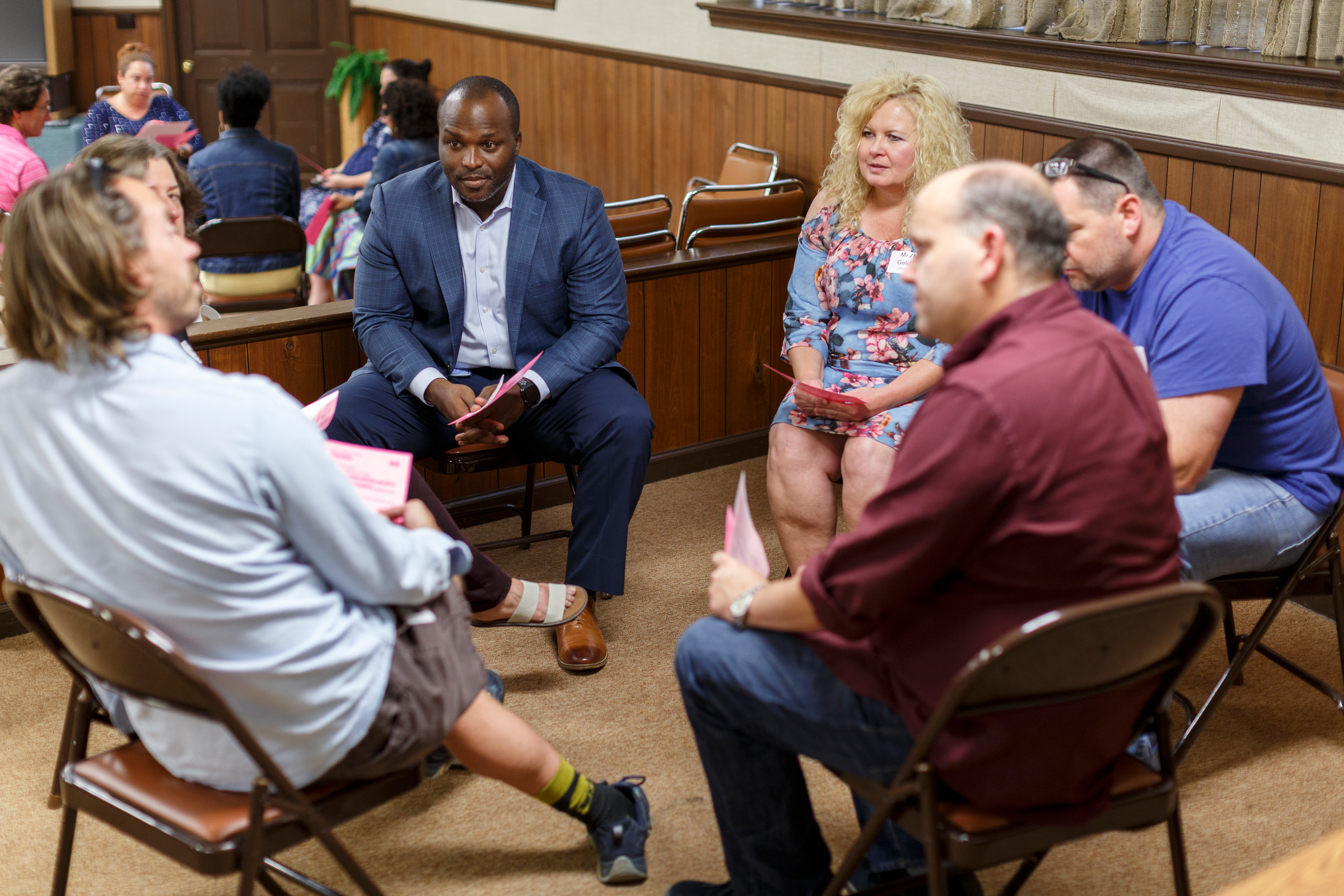 Hamilton County Schools Superintendent Bryan Johnson sits in on a dispute resolution workshop with teachers at the Hamilton County School building on W. 40th Street on Thursday, July 12, 2018, in Chattanooga, Tenn. Johnson is wrapping up his first year as superintendent.