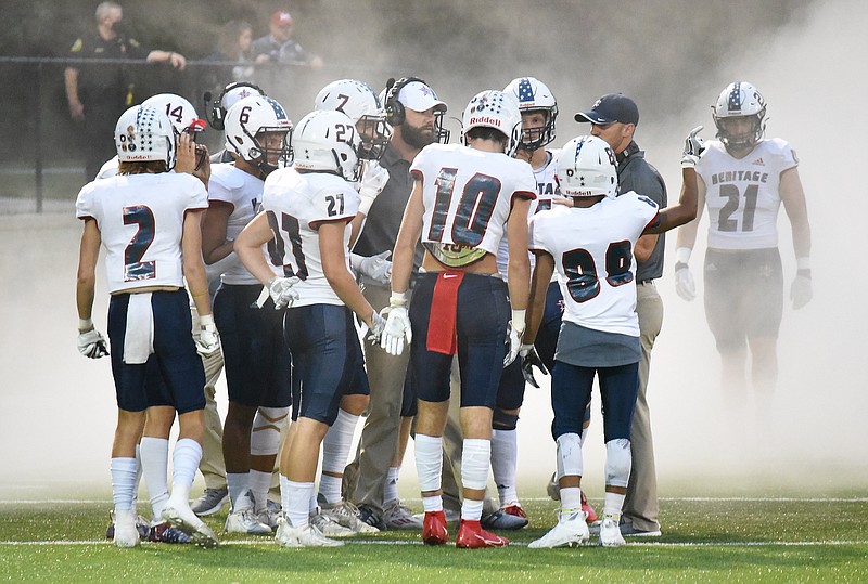 Staff file photo by Matt Hamilton / Heritage High School's cancellation of all athletic competitions through Aug. 27 due to COVID-19 means the Generals' first two games against Catoosa County rivals Lakeview-Fort Oglethorpe and Ringgold won't be played as scheduled.