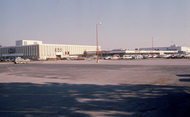 The old Century City Mall in the early 1970s. When it first opened