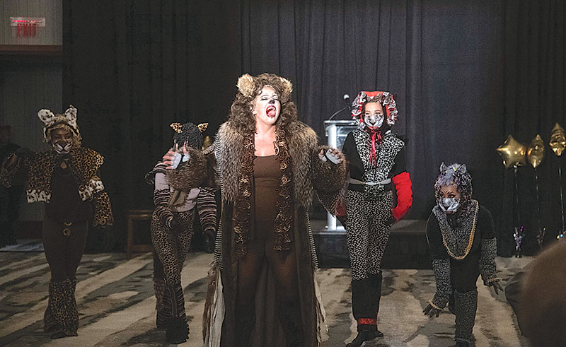 Photo by Mark Gilliland / Performers doing a scene from the musical "Cats."