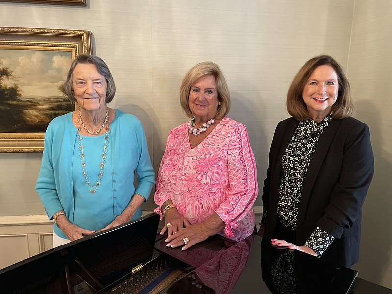 Past and present officers of the Review Book Club of Chattanooga include, from left, Frances Smith, Ann Walldorf and Mary Helms. Staff photo by Mark Kennedy