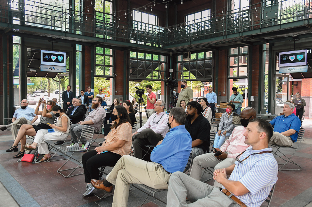 Photography by Mark Gilliland / The CO.LAB kicked off its Startup Week at Miller Plaza Aug. 4