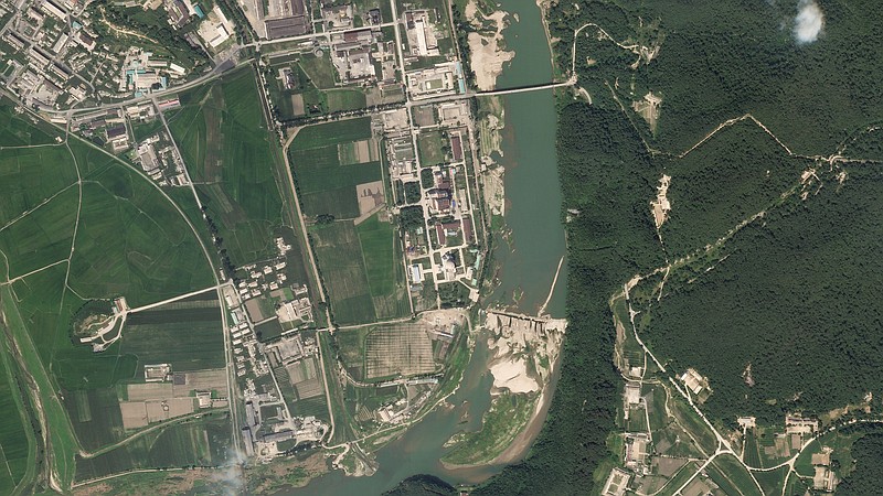 AP Photo / Planet Labs Inc. / In this satellite photo, North Korea's main nuclear complex is seen in Yongbyon, where the country appears to have restarted the operation of its main nuclear reactor used to produce weapons fuels.