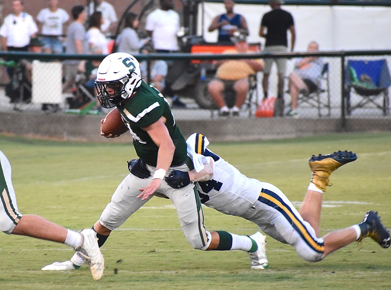 Staff photo by Patrick MacCoon / Silverdale junior quarterback Brett Rogers totaled 553 yards in Friday's region home victory over Chattanooga Christian to earn the Times Free Press Player of the Week.