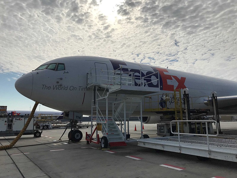 Contributed Photo / A FedEx Express plane sits at the FedEx Express World Hub in Memphis. The company, with 425,000 employees, is the state's largest.