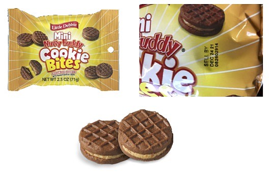 McKee Foods in Collegedale, Tennessee, is recalling 25 cases of Little Debbie Mini Nutty Buddy Cookie Bites Sandwich Cookies because they may contain undeclared pecans. / Photo contributed by McKee Foods