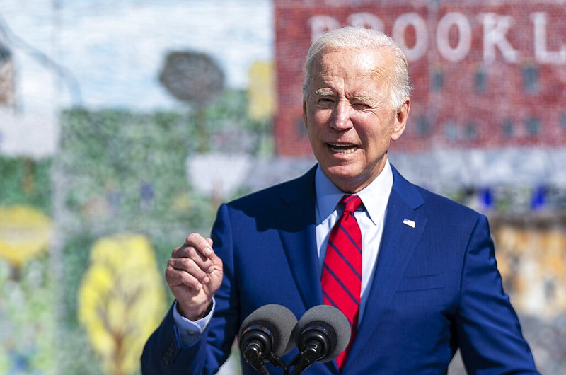 President Joe Biden speaks at Brookland Middle School, Friday, Sept. 10, 2021, in Washington. Biden has encouraged every school district to promote vaccines, including with on-site vaccination clinics, to protect students as they return to school amid a resurgence of the coronavirus. (AP Photo/Manuel Balce Ceneta)